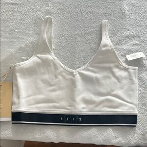 GAP White Sports Bra with Black Band